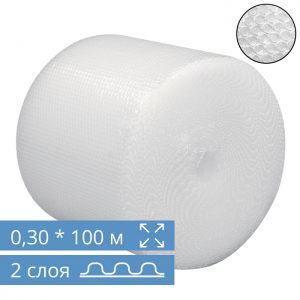 Пленка воздушно-пузырьковая 0,30 * 100 м * 45 гр 2 слоя